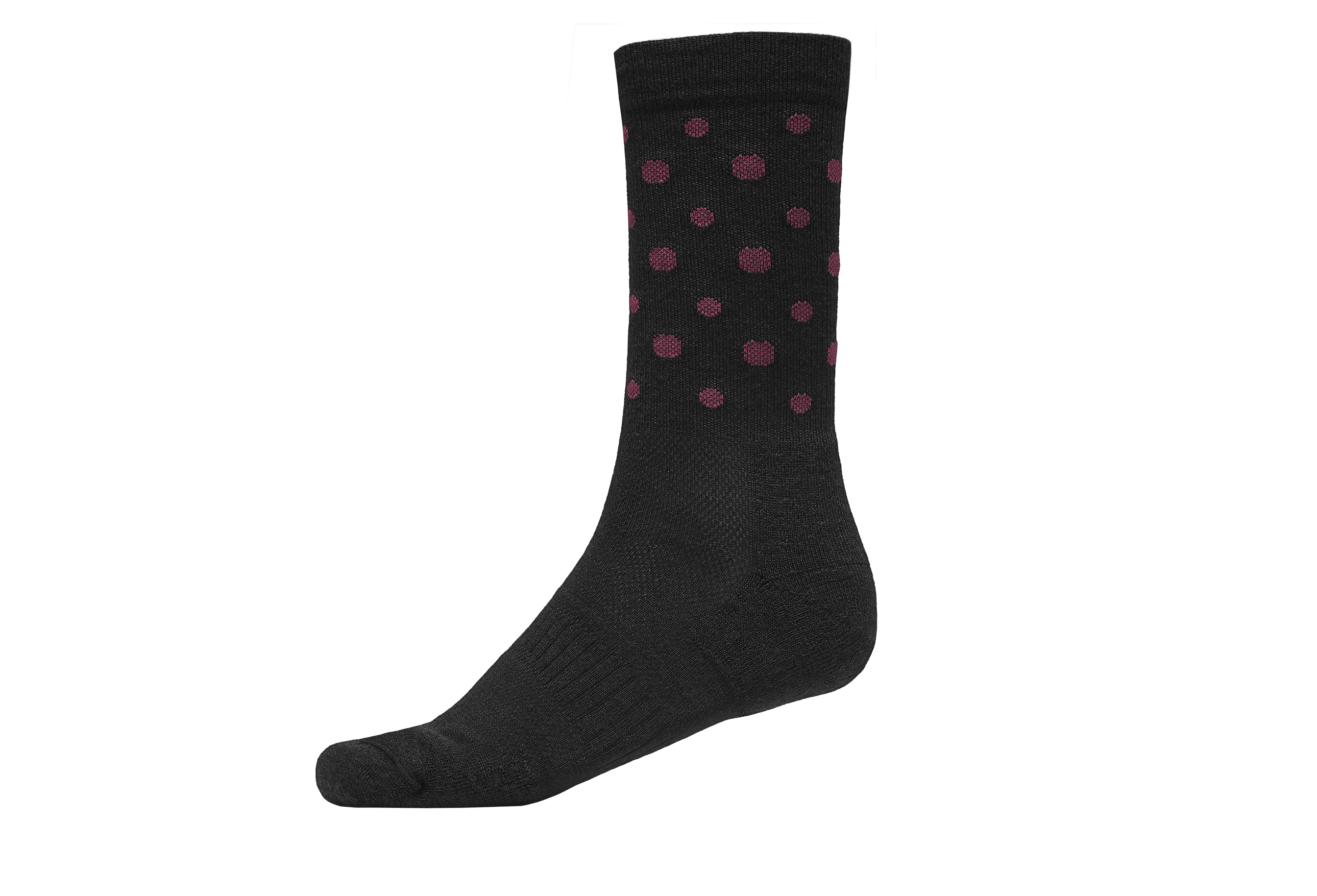 Active Merino Sock - Spots Black/Hibiscus